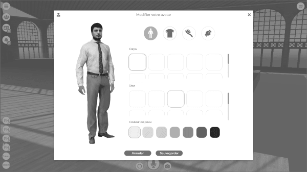 Wireframe de la vue modification avatar du produit